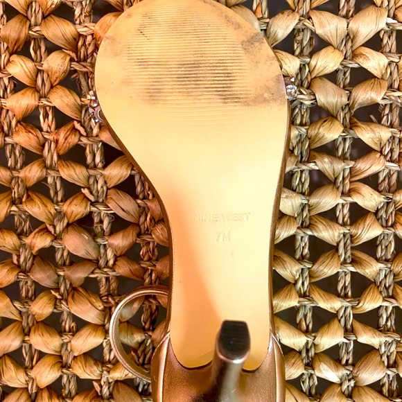 Nine West rose gold strappy stiletto sandals - Picture 9 of 10